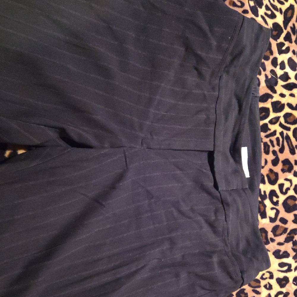 Emma James Black Pinstripe Trousers